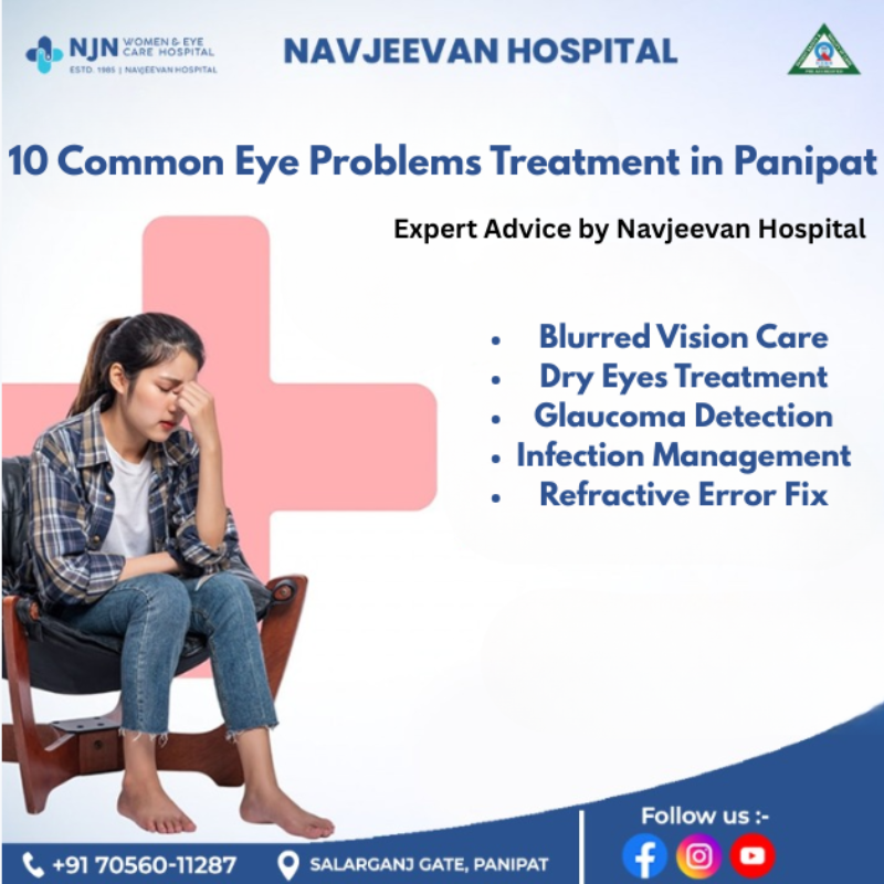10 Common Eye Problems Treatment in Panipat – Expert Advice by Navjeevan Hospital
